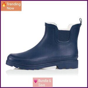 Women's Ankle Rain Boots Waterproof Garden Winter Boots Runs 1/2 Size Large